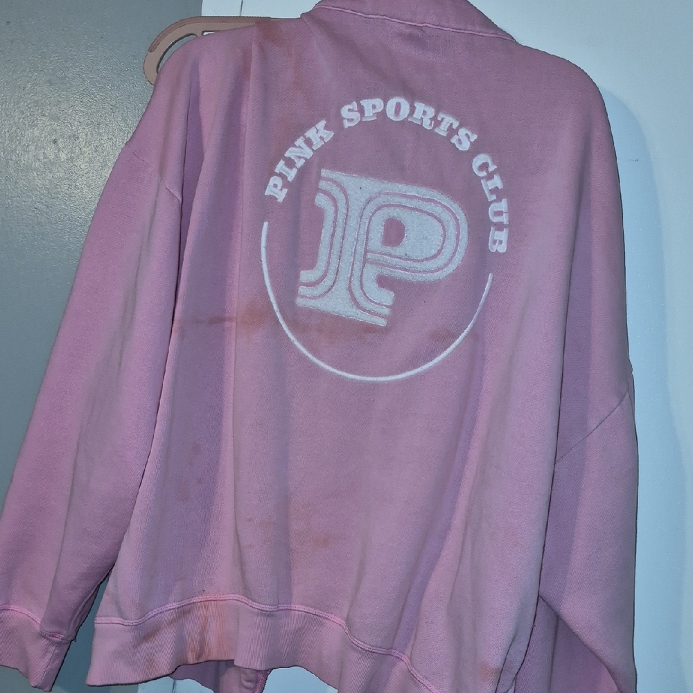 PINK Sports Club Pink Logo Full Zip Jacket